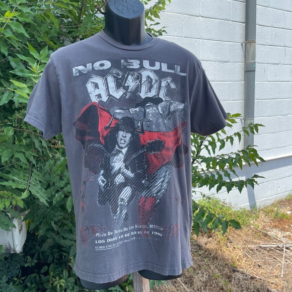 Men's/Unisex Sz Med. Grey 100% Cotton ACDC "No Bull" T-shirt - Picture 9 of 16